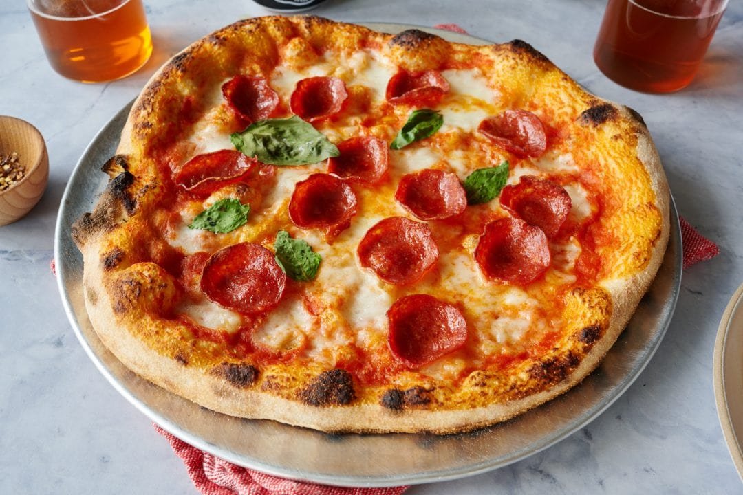 Italian Pizza Crust in a plate